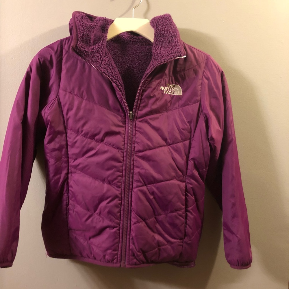 Reversible plush North Face jacket
